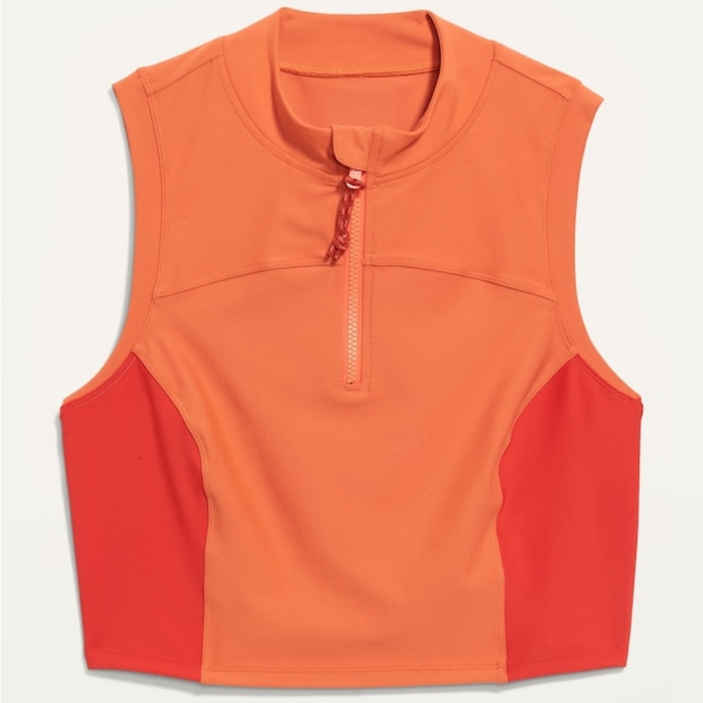 PowerSoft 1/2-Zip Sleeveless Cropped Top for Women